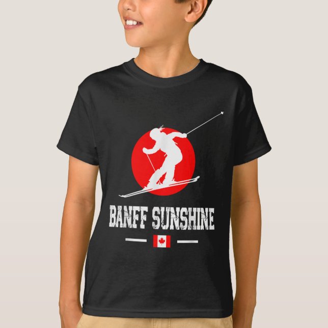 T-shirt Banff Sunshine Canada Ski Resort Rocky Mountains S (Devant)