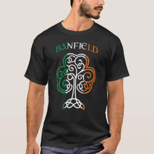 T-shirt BANFIELD Nom irlandais Shamrock Irlande Drapeau Fa