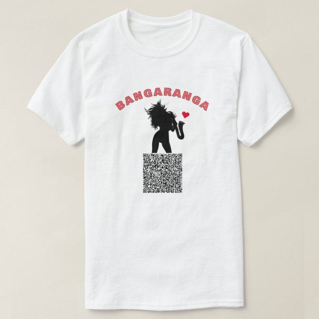 T-Shirt Bangaranga Code QR Jazz Misic Saxophone (Design devant)