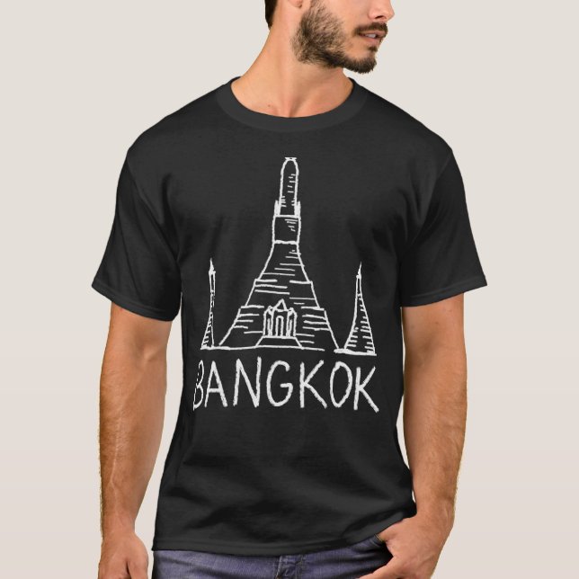 T-shirt Bangkok City Thaïlande souvenir pour hommes femmes (Devant)