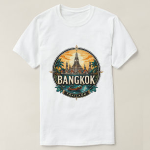 T-shirt Bangkok Thaïlande Luxe Temple Skyline