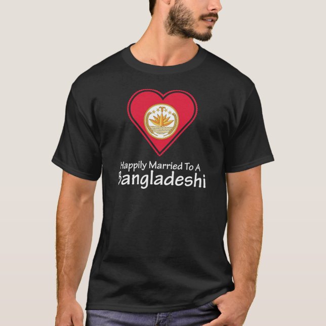 T-shirt Bangladais heureusement marié (Devant)
