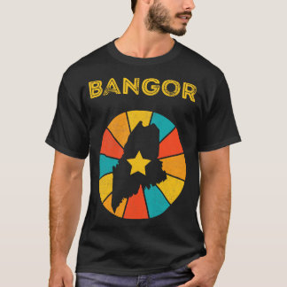T-shirt Bangor Maine Souvenir Vintage en détresse 1