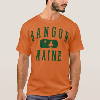 T-shirt Bangor Maine Varsity Green Pine Tree