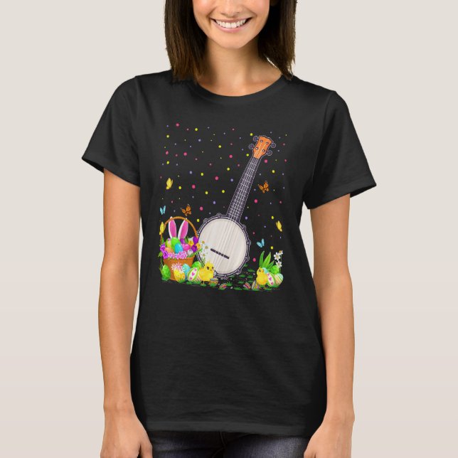 T-shirt Banjo Bunny Chasse aux oeufs de Pâques Banjo Diman (Devant)