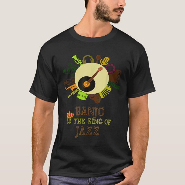 T-shirt Banjo Est Le Roi Du Jazz 1 (Devant)