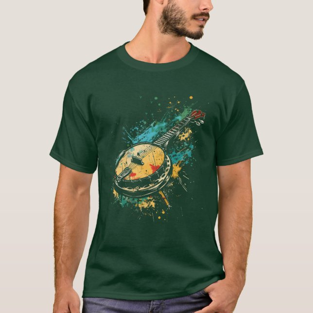 T-shirt Banjo Graffiti funny (Devant)