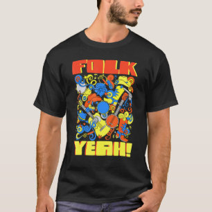 T-shirt Banjo Guitar Player Folk Ouais