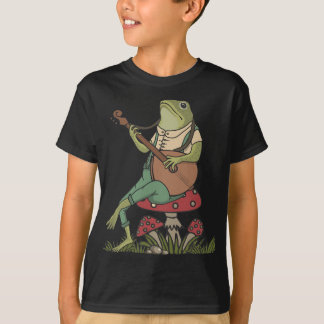 T-shirt Banjo Jouer Cottagecore grenouille esthétique sur 