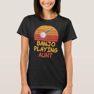 T-shirt Banjo Jouer Tante Style Rétro Vintage Pour Banjois
