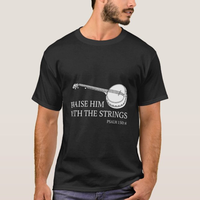 T-shirt Banjo Le Loue Avec Les Cordes Bluegrass Guitar (Devant)