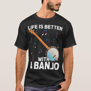 T-shirt Banjo Mignon Pour le Blues Country Bluegrass
