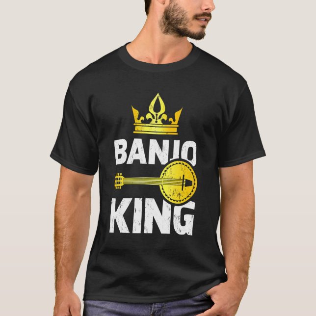 T-shirt Banjo Music Banjo King (Devant)