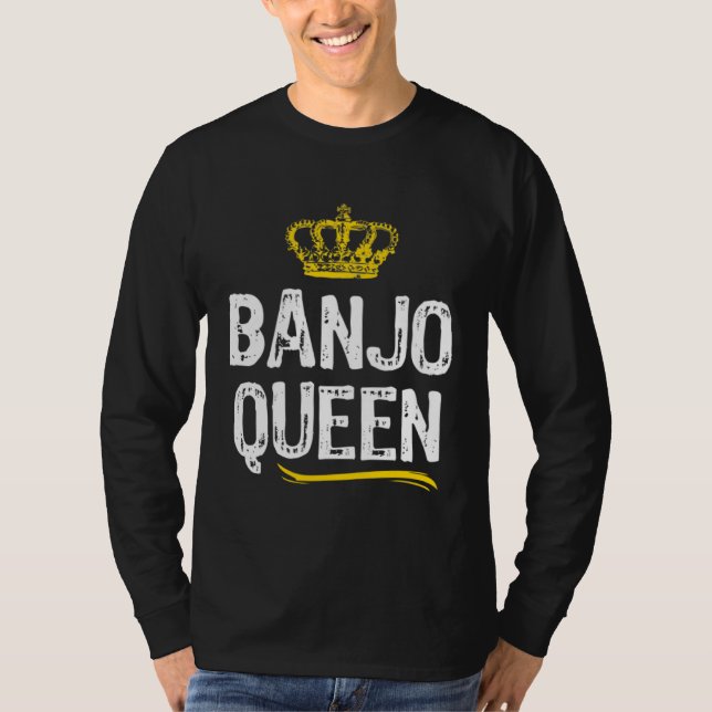 T-shirt Banjo Queen Women Girls Player  Cool Banjoist (Devant)