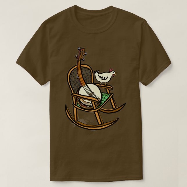 T-shirt Banjo Rocking sur Blue Ridge Mountain (Design devant)