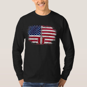 T-shirt Banjo vintage Avec American Flag Music Orchestre