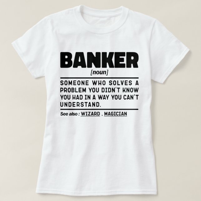 T-shirt Banker Noun Définition Gestion Birthday Mom (Design devant)