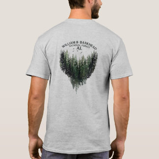 T-shirt Bankhead National Forest Watercolor Treeline Teeli