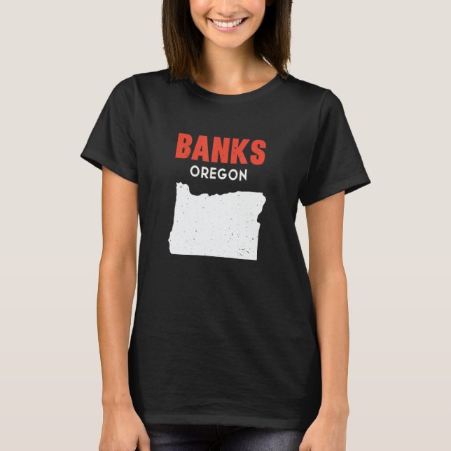 T-shirt Banks Oregon USA State America Travel Oregonian (Devant)
