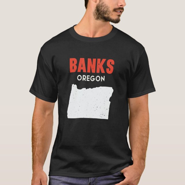 T-shirt Banks Oregon USA State America Travel Oregonian (Devant)
