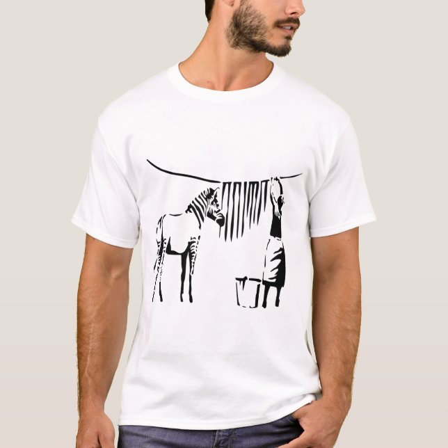T-shirt Banksy Zebra (Devant)
