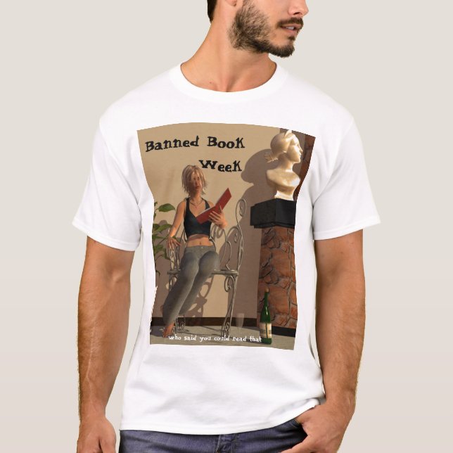 T-shirt bannedbookweek., interdit la semaine du livre      (Devant)