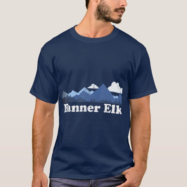 T-shirt Banner Elk Caroline du Nord Blue Ridge Mountains (Devant)
