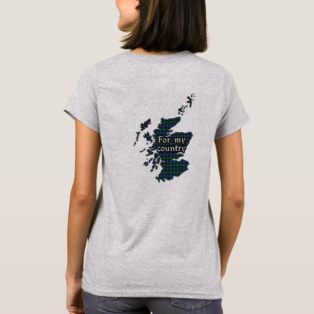 T-shirt Bannerman Clan Badge et Tartan pour femmes (Dos)