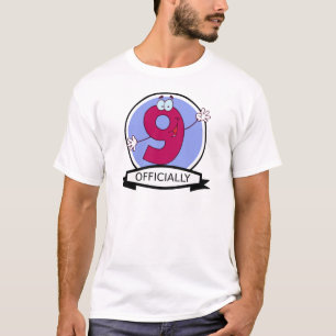 T-shirt Bannière d'anniversaire officielle 9 ans