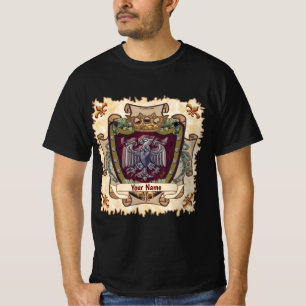 T-shirt Bannière de couronne Nom de famille d'aigle