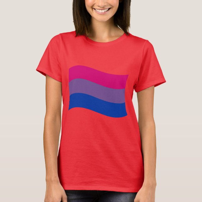 T-shirt Bannière de fierté bisexuelle (Devant)