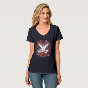 T-shirt Bannière de l'Aigle chauve Esprit de 1776 Dieu bén
