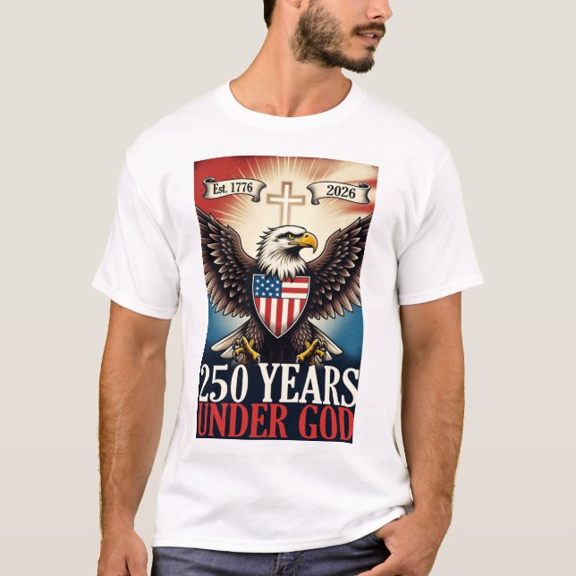 T-shirt Bannière de l'aigle de l'indépendance 250 (Devant)