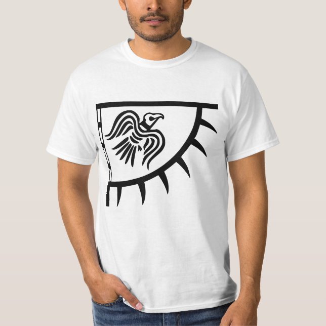 T-shirt Bannière du drapeau noir viking (Devant)