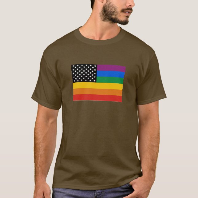 T-shirt Bannière étoilée de gay pride (Devant)