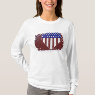 T-shirt Bannière étoilée en forme de coeur