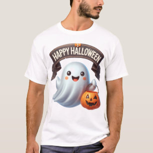 T-shirt Bannière Joy Halloween 3D Fantôme Mignon Trick or