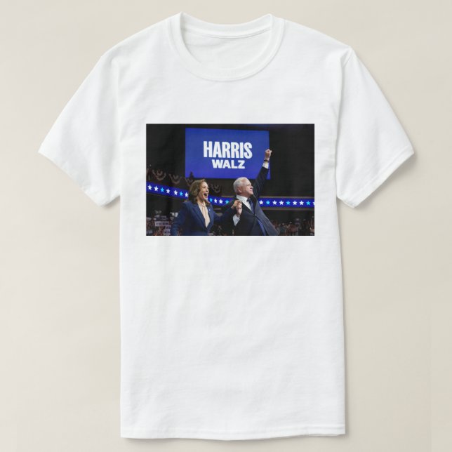 T-shirt Bannière Kamala Harris Tim Walz (Design devant)
