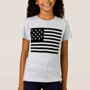 T-Shirt Bannière noire épangée par l'étoile drapeau améric