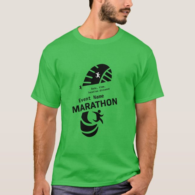 T-shirt Bannière publicitaire du marathon de bienfaisance (Devant)