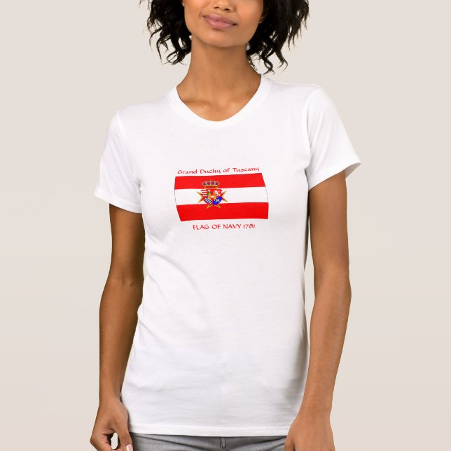 T-shirt Bannière rouge blanc Grand-Duché de Toscane (Devant)