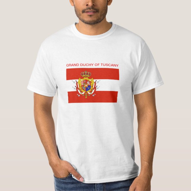 T-shirt Bannière rouge blanc Grand-Duché de Toscane (Devant)
