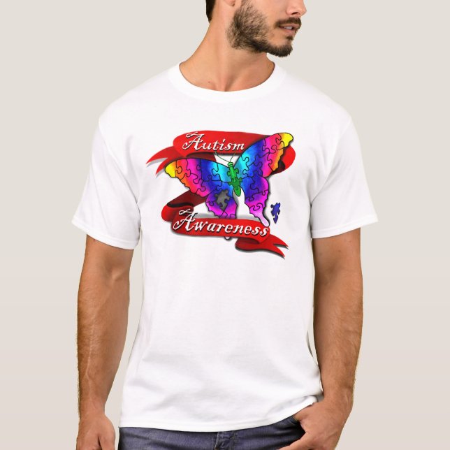 T-shirt Bannière sensibilisation sur l'autisme (Devant)