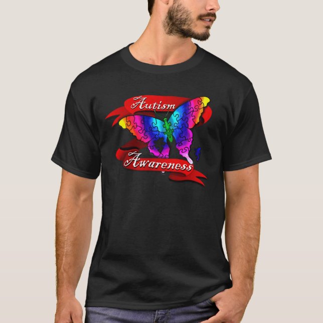 T-shirt Bannière sensibilisation sur l'autisme (Devant)