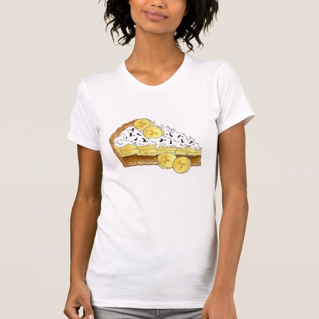 T-shirt Banoffe Banana Toffee Pie Slice UK British Food (Devant)