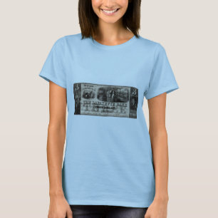 T-shirt Banque 1837 de Lafayette note des trois dollars