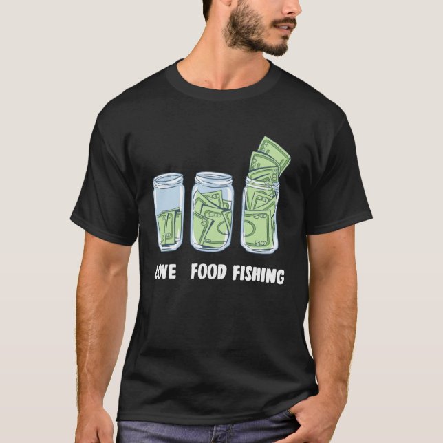 T-shirt banque d'argent de pêche (Devant)