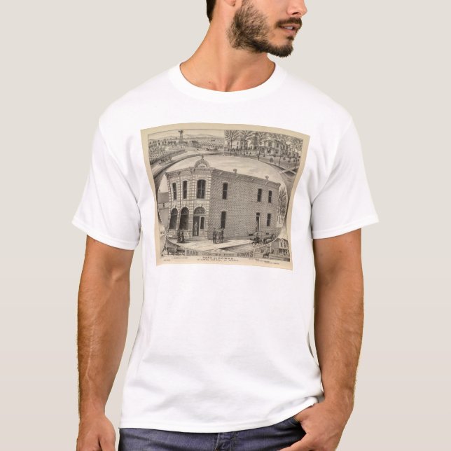 T-shirt Banque des bas, résidences de colère, bas, le (Devant)