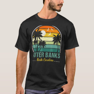 T-shirt Banques extérieures Caroline du Nord Arbres de pal