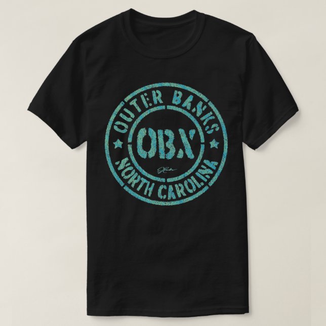 T-shirt Banques extérieures JCombs, OBX, Caroline du Nord (Design devant)